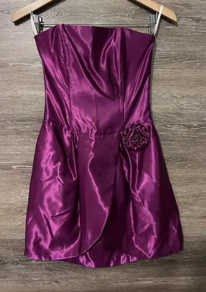 Jessica McClintock for Gunne Sax Dress S Hot Pink Mini Strapless Cocktail Prom thumbnail 1