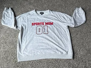 Feeling Festive Women's Gray "Sports Mom" Sweatshirt Size XL thumbnail 1