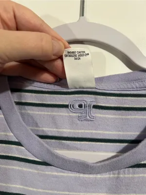 VS Pink Retro Stripe Crop Top Lavender and Green Size XL thumbnail 6