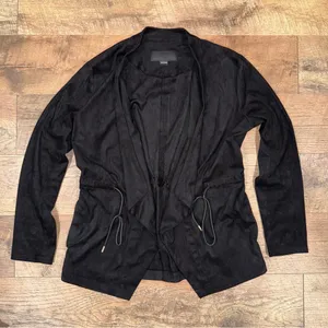 Blank NYC Domino Vegan Suede Draped Moto Style Jacket thumbnail 6