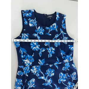 Lands' End Women's Blue Floral Sleeveless Tank Sheath Dress 14 thumbnail 4
