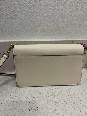 Kate Spade Madison Flap Crossbody Bag White Leather Purse KC430 Small EUC thumbnail 6