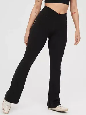 Aerie Crossover Flare Leggings thumbnail 1