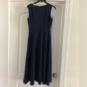 Calvin Klein Navy Midi Dress thumbnail 4