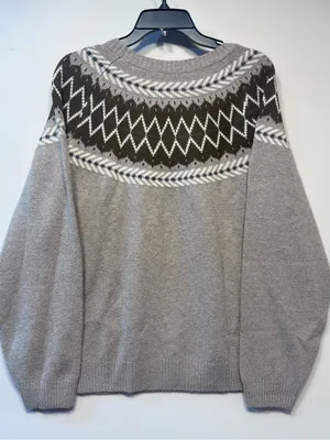 Weatherproof VintageTraditional fairisle raglan crewneck sweater Tweed yarn thumbnail 4