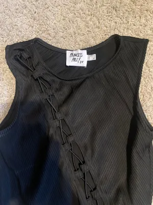 Princess Polly Black Tie Top thumbnail 3