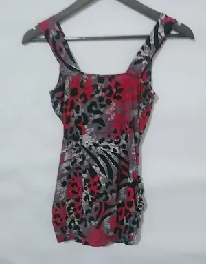Wet Seal S Black Pink Leopard Bubble Top thumbnail 5