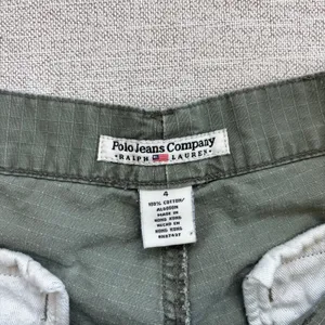 90s Vintage Polo Jeans Co Ralph Lauren Cargo Shorts 4 Olive Green Gorpcore Y2K thumbnail 2