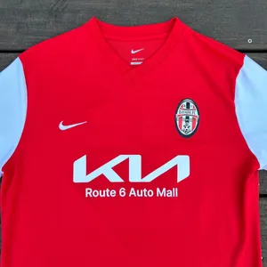 Red Nike Kia Route 6 Auto Mall Soccer Jersey thumbnail 2