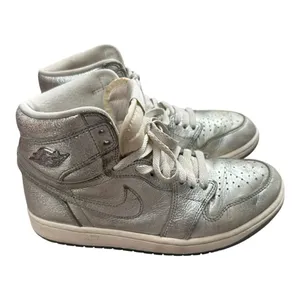 Jordan 1 Retro High OG‎ Metallic Silver FN6622-001 Womens 8 Sneakers thumbnail 7