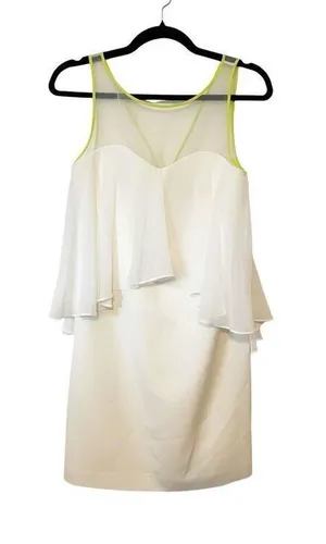 Vince‎ Camuto Off White Chiffon Pencil Mini Dress Size 2 thumbnail 1