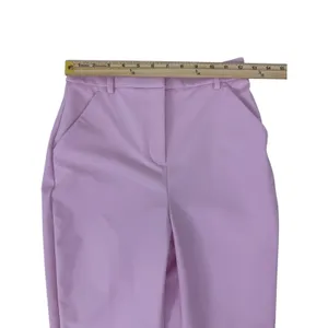 Express High Rise Straight Leg Dress Pants with Belt Pink Lilac NWOT thumbnail 6