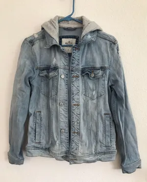 Hollister Jean Jacket Built In Hoodie thumbnail 1