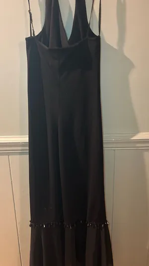 Vintage City Triangles Black Halter Dress thumbnail 4