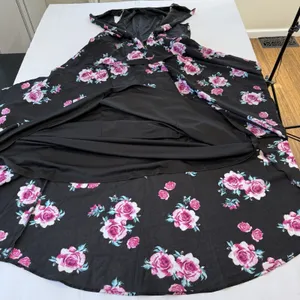 Torrid Black Pink Floral Georgette Sleeveless‎ Maxi Dress Size 16 thumbnail 9
