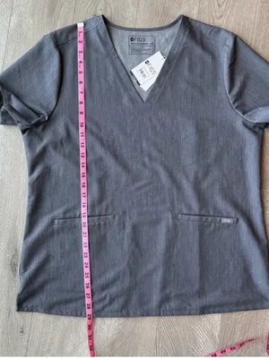 NWT Figs Casma Three Pocket Scrub Top Graphite Size XXL PO# 1327 thumbnail 9