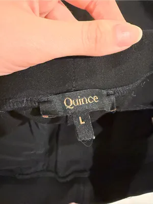 Quince Ultra-Stretch Ponte Straight Leg 4-Pocket Pull-On Pants Black Size Large thumbnail 4
