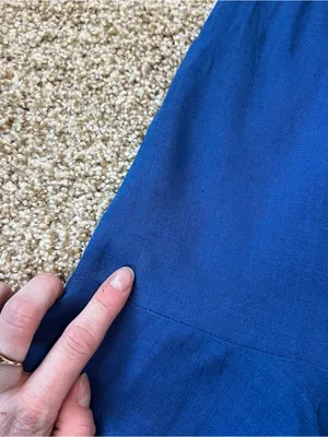 Lulus Days Like This Royal Blue Sleeveless Ruffled Linen Blend Mini Dress Sz XS thumbnail 8