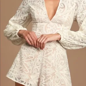 Finders Keepers Sofia Romper White Lace Bridal NEW Small thumbnail 2