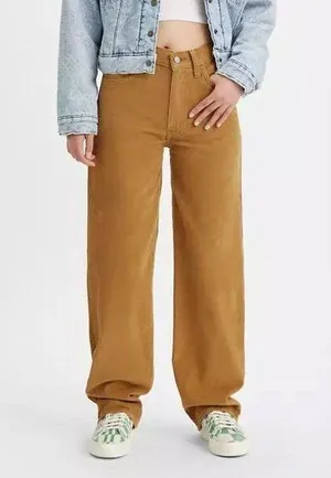 Levi's 94 Baggy Corduroy Brown Straight Leg Loose Pants Y2K 90s Size 24 x 31 thumbnail 1