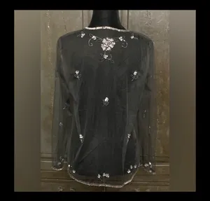 Vintage Mesh longsleeves blk jacket with sequence thumbnail 3