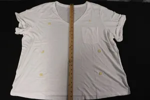Pilcro The Quinn White Lemon Embroidered V-Neck Short Sleeve Top Size 1X thumbnail 5