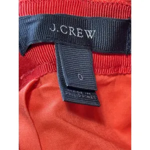 J. Crew Red Linen Skirt Size 0 Womens Mini A-Line Button‎ Accent Career thumbnail 5