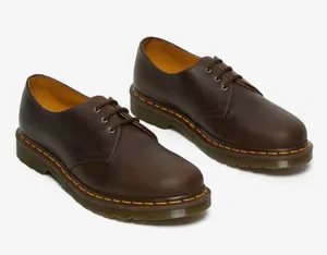 Classic Brown Dr Martens Oxford Shoes thumbnail 1