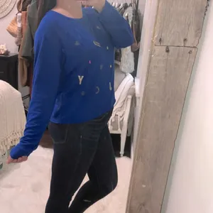 Juicy Couture size XLarge Royal blue cozy spellout sweatshirt thumbnail 4