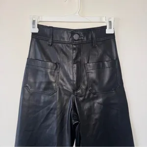 Zara The Marine Straight Faux Leather Pants US Size O thumbnail 6
