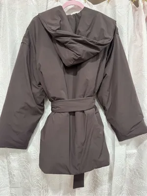 🤎✨ NikeSKIMS Woven Nylon Wrap Coat | Phoenix | L | NWT ✨🤎 (GAR) thumbnail 4