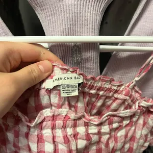 American Eagle Red Gingham Tank Top thumbnail 2