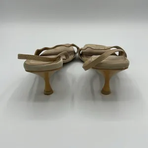 Colin Stuart Suede Tan Suede Kitten Sling back Heels‎ Size 6.5 B19A thumbnail 4