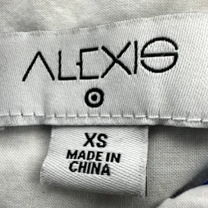 Alexis Target Dot Tulip Sleeve Embroidered Shirtdress Eyelet Belted White Blue thumbnail 4