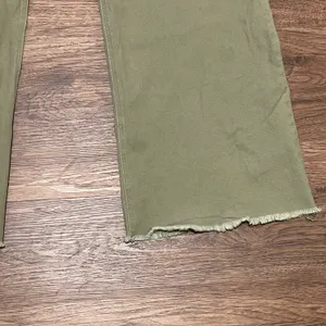 Miss Love Wide Leg High Waist Stretchy Pants Olive Green Size Large thumbnail 5