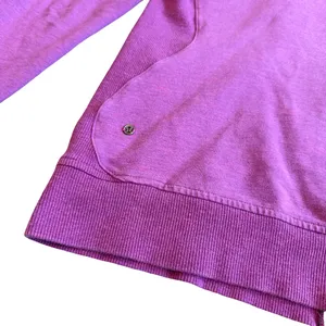 Lululemon On The Daily Zip Down Hoodie Sweater Hooded Ultra Violet Purple Sz 12 thumbnail 10