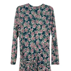 AFRM‎ Floral Print Maxi Dress Long Sleeve Wrap Medium Boho Sheer Wedding Guest thumbnail 10