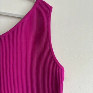 Sincerely Jules Vibrant Pink One-Shoulder Bodycon Dress Size L thumbnail 4