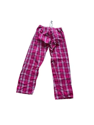 SJ Riding Camp Pink Plaid Pajama Pants Women's Medium thumbnail 2