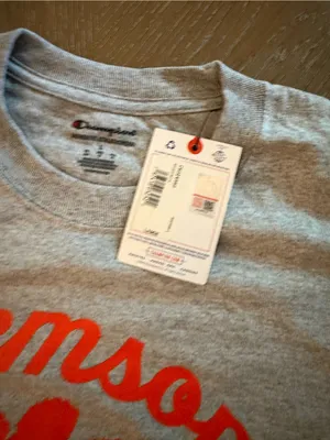 Champion Gray Clemson Sweatshirt with Orange Script thumbnail 4
