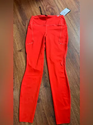 Nike Swift Dri-FIT Running Leggings Red High Rise 7/8 Length Women’s Small NWT thumbnail 7