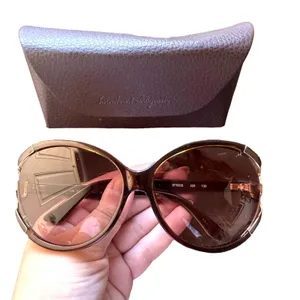 SALVATORE FERRAGAMO Oversized Oval Sunglasses w Case‎ thumbnail 2