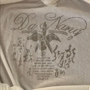Vintage Da-Nang Surplus White 100% Cotton Flowy Crossback V-Neck Tank Top Small thumbnail 2