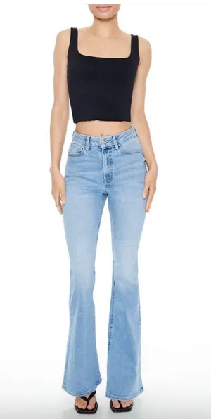 Forever 21 Curvy Flare Jeans thumbnail 1