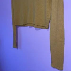 Brandy Melville Cashmere Crop Sweater Women M Wool Lightweight Knit Y2K Preppy thumbnail 4