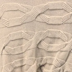 April Cornell Open Cardigan Medium Cream Wool Waterfall Wool Blend Cable Knit thumbnail 5