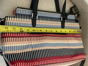 Ralph Lauren Lindley Alissa women’s shoulder bag tote purse multi striped thumbnail 7