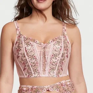 Victoria’s Secret dream angels unlined floral roses embroidered heart corset thumbnail 1