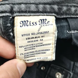 Miss Me Signature Skinny Jeans Black Size 28 Low Rise Stretch Denim thumbnail 10