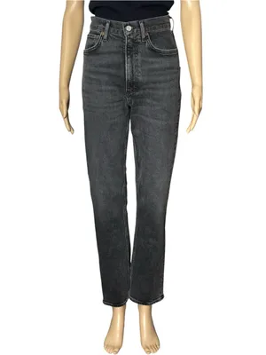 AGOLDE High Rise Stovepipe Jeans, Metal, 24” thumbnail 5